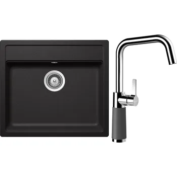 Kuchyňský dřez Set Schock S9-8 (dřez Mono N-100 Stone + baterie SC-530 Stone)