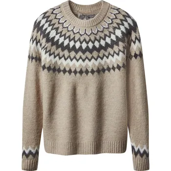 Dámský svetr esmara® Dámský pletený svetr s podílem vlny (béžová, S (36/38))