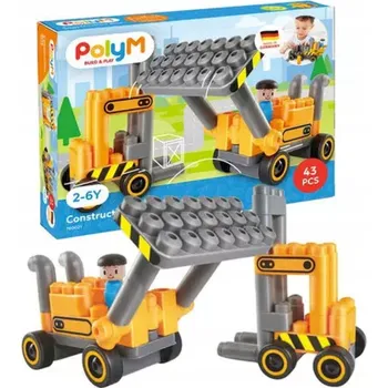 ostatní stavebnice Stavební Stavebnice pro děti 2+ MĚKKÉ Staveniště 43 dílů PolyM