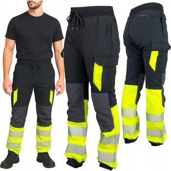 Pracovní obuv Dlouhé pracovní kalhoty Specto reflexní, černo-žluté HSV vel. XL