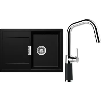 Kuchyňský dřez Set Schock S5-9 (dřez Mono D-100S Magma + baterie SC-530.120 Magma)