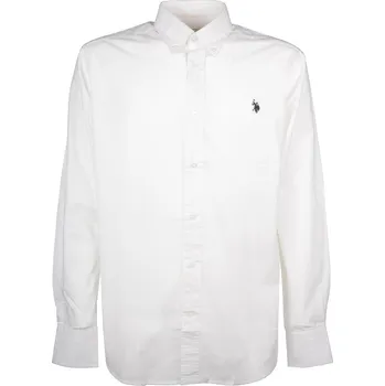 Pánské oblečení Košile U.S. Polo Assn. Weiß 4374673 L