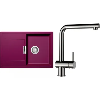 Granitový dřez Set Schock S5-3 (dřez Mono D-100S Berry + baterie Epos Nerezový vzhled)