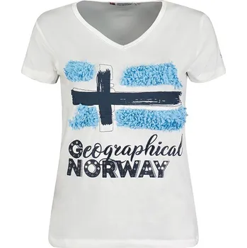 Dámské tričko Tričko Geographical Norway Weiß 3954908 L