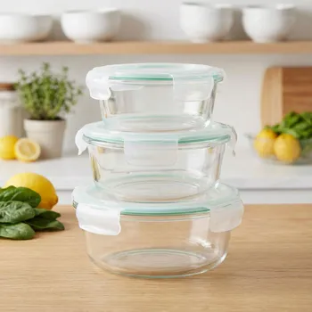 Dóza na potraviny Sada skleněných nádob na potraviny KONIGHOFFER LARGO 3 ks
