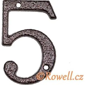 Domovní cedule C1. Číslice 80mm komaxit měď '5' (C1. Číslice 80mm komaxit měď '5' v povrchu měď. Praktický doplněk do interiéru.)