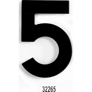 Domovní číslo C152 Číslice 152mm - černá mat "5" (C152 Číslice 152mm - černá mat "5")