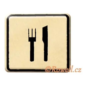 Domovní číslo NO. cedulka zlatá 'Jidelna' (NO. cedulka zlatá 'Jidelna')