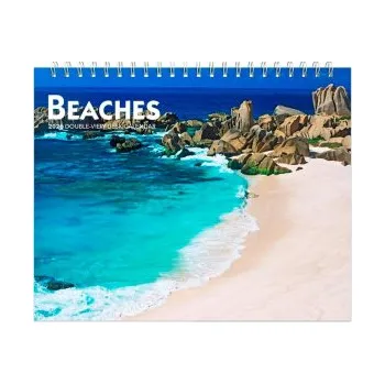 Diář Beaches 2026 7.5 X 6 Inch Monthly Double-View Easel Desk Calendar (EN)