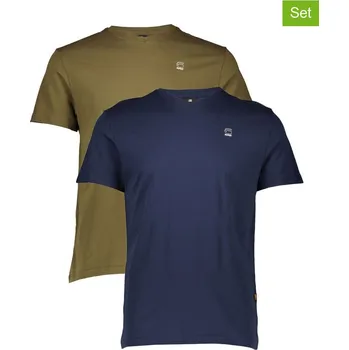Pánské tričko Tričko G-Star Dunkelblau/ Oliv 7352545 XXL