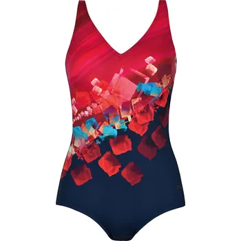 Dámské oblečení Plavky Naturana Dunkelblau/ Rot 4542712 42B-Cup