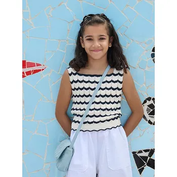 Tričko COOL CLUB Creme/ Dunkelblau 9810025 140