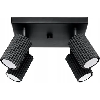 Sollux Stropní svítidlo KARBON 4 GU10 - černé