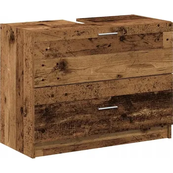 Koupelnový nábytek Skříňka pod umyvadlo se zásuvkou, staré dřevo, 78 x 37 x 59 cm