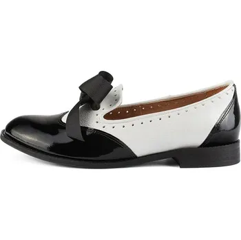 Dámské polobotky loft37 Schwarz/ Weiß 718717 35