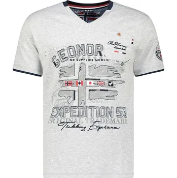 Pánské tričko Tričko Geographical Norway Grau 4477572 S