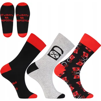 Vysoké Pánské Ponožky na Valentýna Dlouhé Ponožky 3-balení MORAJ 39-42