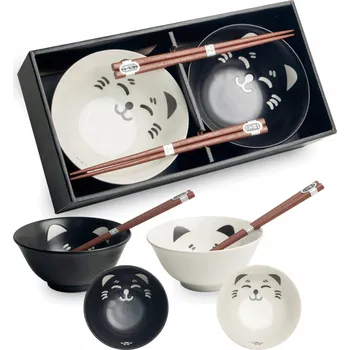 Sada misek Emro Aziatica Kočky Black&White 2 kusy