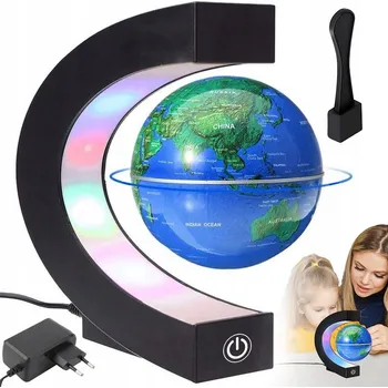 Obraz LEVITUJÍCÍ MAGNETICKÝ GLOBUS S LED OSVĚTLENÍM PRO DOMÁCNOST, KANCELÁŘ, ŠKOLU NEBO KONFERENČNÍ MÍSTNOST