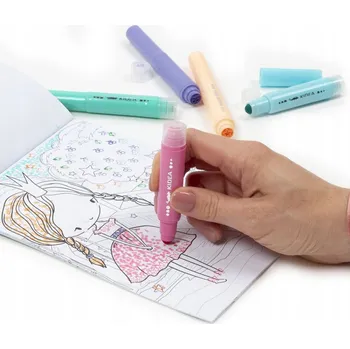 omalovánky Kreativní sada omalovánky malování tečkami razítka fixy KIDEA