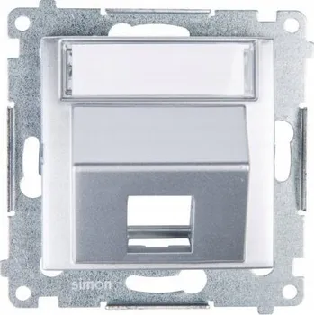 Elektrická zásuvka Internetová zásuvka nástěnná Kontakt-simon stříbrná