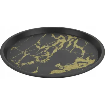 Protiskluzový plastový tác 36 cm - Vzor Mramor