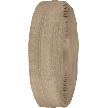 Zip Zip spirálový No 3 metráž pro jezdce typu ASIC, střední, 308 hnědá přírodní