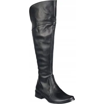 Dámské kozačky Elitabut Dámské kozačky nad koleno s plochým podpatkem, velikost 42