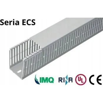 kabelová chránička Samozhášecí kabelový žlab hřebenový 4/6/4 25x100 šedý s víkem PV UV /2m/