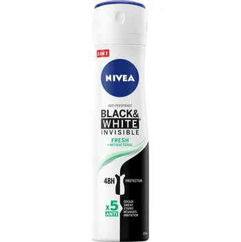 Nivea Black & White Invisible Fresh antiperspirant pro ženy ve spreji 150 ml