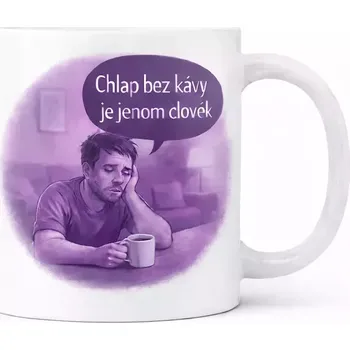 Hrnek 330 ml bez kávy je fialový fialový CZ