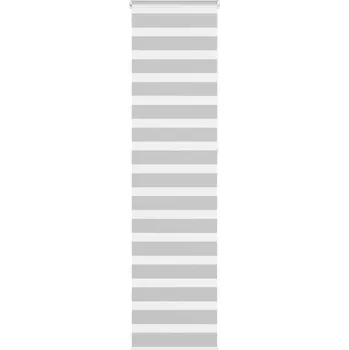 Roleta vidaXL Zebra roleta 60x230 cm šířka látky 55,9 cm polyester [4014175] Barva: světle šedá