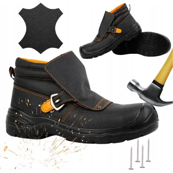 Pracovní obuv Pracovní boty Specto kožené svářečské černé s ocelovou špičkou S1P velikost 46