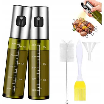 Nádoba na olej a ocet Rozprašovač na OLEJ Olivový atomizér SKLO NEREZOVÁ OCEL dávkovač ve spreji