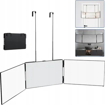 Zrcadlo Zrcadlo 360° pro líčení a stříhání vlasů - skládací 3stranné, prémiové