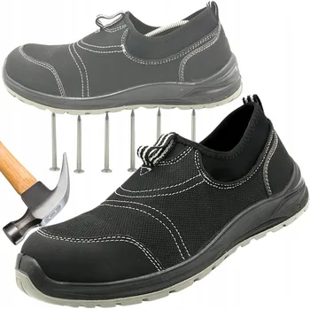 Pracovní obuv Pracovní nazouváky S1P s ocelovou špičkou a ochranou proti propíchnutí, lehké, velikost 39