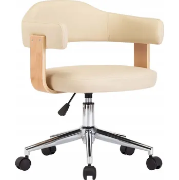 Jídelní židle Otočná jídelní židle, krémová, ohýbané dřevo