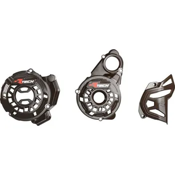 Alternátor RACETECH (RTECH) 2025/12 kryt spojky, alternátoru i ozubeného kola (komplet) KOVE 800 X PRO / RALLY 24-25 barva černá (RACETECH (RTECH) 2025/12 kryt spojky, alternátoru i ozubeného kola (komplet) KOVE 800 X PRO / RALLY 24-25 barva černá)