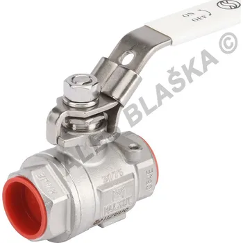 Instalatérský materiál SFERACO - Francie | Kulový kohout (ventil nerez) nerezový pro kyslík plnoprůtokový - odmaštěný - 3/8" N7143