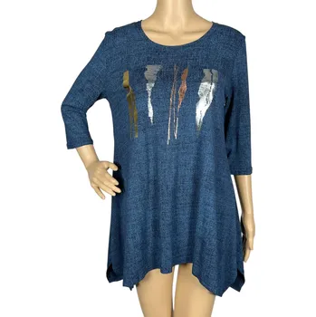 Dámská halenka Hebe Dámská halenka s dlouhým rukávem LOYA Barva: Modrá, Velikost: L