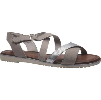 Dámské sandále Letní vycházková obuv, Jana, šíře H, světle šedo-stříbrná: 28 42 (30732-30888)