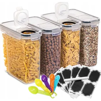 Dóza na potraviny Nádoba na potraviny HoliDom 4 l plast bezbarvá 4 ks