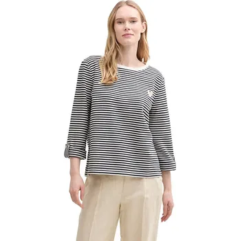 Dámské tričko Tom Tailor Dunkelblau/ Weiß 2279358 L