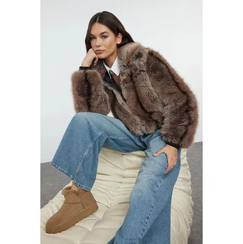 Dámská vesta Bunda trendyol Braun 9257687 L