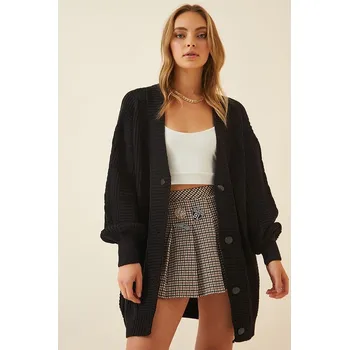 Dámský svetr Happiness Istanbul Schwarz 194972 onesize