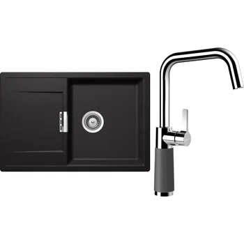 Granitový dřez Set Schock S6-8 (dřez Mono D-100 Stone + baterie SC-530 Stone)