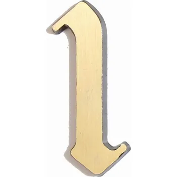 Domovní cedule C125 Číslice 125mm bronz "1" (C125 Číslice 125mm bronz "1". Praktický doplněk do interiéru.)