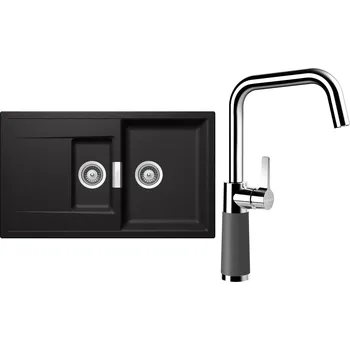 Kuchyňský dřez Set Schock S7-8 (dřez Mono D-150 Stone + baterie SC-530 Stone)