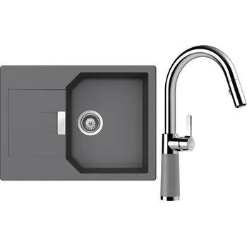 Granitový dřez Set Schock S19-9 (dřez Manhattan D-100S Croma + baterie SC-520.120 Croma)