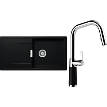 Kuchyňský dřez Set Schock S8-9 (dřez Mono D-100L Puro + baterie SC-530.120 Puro)